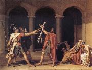 Jacques-Louis  David The Oath of the Horatii oil on canvas